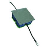 Obudowa PVC podtynk. z zaciskiem probierczym i linką odprowadzającą Cu 16 mm2, 160x160x68 mm, dekiel