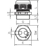 V-TEC VM20 2x4, Dławik kablowy