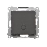 Simon 55 Przycisk zwierny /dzwonek/ z podświetleniem LED szybkozłączka Czarny mat