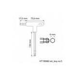 Zestaw kluczy sześciokątnych typu-T z kulką, długie 8 szt