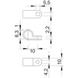 255, OBEJMY MOCUJĄCE 6,5MM POLYAMID