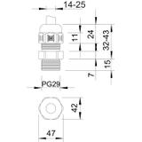 V-TEC/L, DŁAWIK V-TEC Z DŁ.GWINT.PG29