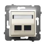 ARIA Obudowa gniazda podwójnego typu Keystone skośna - kolor ecru