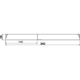 tehalit.UK Kanał do wylewki podłogowej 2-komorowy 340X28mm stal UK340282 HAGER