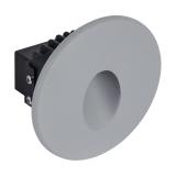 Ideus oczko ścienne schodowe LED Azyl C 1,6W 70lm 4000K szare IP54 03904