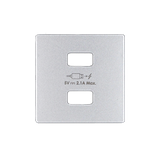 Simon 82 Pokrywa ładowarki 2xUSB aluminium