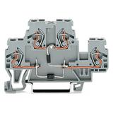 dwupiętrowa złączka diodowa 2,5 mm2 szara