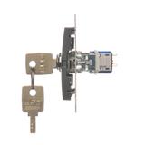 Łącznik na kluczyk pojedynczy jednobiegunowy 2 pozycyjny /0-I/ styk 1Z 5A 250V DW1K.01/48 KONTAKT