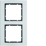BERKER B.3 Ramka podwójna aluminium/antracyt 10123004 HAGER