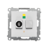 Simon 55 Gniazdo ekwipotencjalne pojedyncze Jasnoszary mat