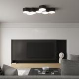 Lampa plafon sześciokątny czarny SUNDE 13 SOLLUX