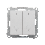 Simon 55 Łącznik dwubiegunowy podwójny szybkozłączka Aluminium mat TW22A.01/143 KONTAKT
