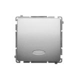 Simon Basic Przycisk pojedynczy zwierny bez piktogramu z podświetleniem LED 10A szybkozłączka satyno