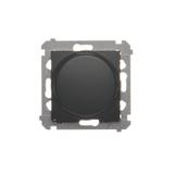 Simon 54 Ściemniacz obrotowy do LED ściemnialnych 230 V 2–250 W czarny. Maksymalna ilość zródeł LED - 10 szt. DS9L.01/49 KONTAKT