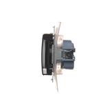 Simon 54 Gniazdo wtyczkowe do wersji IP44 Z USZCZELKĄ 16A 250V zaciski śrubowe klapka transparentna antracyt *Uszczelka do ramek S54 PREMIUM DGZ1BZ.01/48A KONTAKT