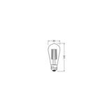 Lampa LED, klasyczny kształt bańki Edison 4W 830 230V szkło przezroczyste E27