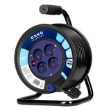 Przedłużacz bębnowy, 4 gniazda 2P+Z, kabel PVC H05VV-F 3x1,5mm2, długość 25m, termik, przesłony toró