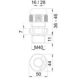 V-TEC VM40UV LGR, Dławik kablowy