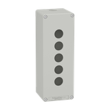 Kaseta sterownika, szara, 5 otworów