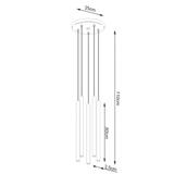 Sollux Lampa wisząca PASTELO 5P złota SL.1174