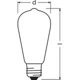 Lampa LED, klasyczny kształt bańki Edison 6,5W 827 230V plastik E27