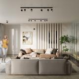 Lampa Plafon NERO 4 czarny/chrom SUFITOWA