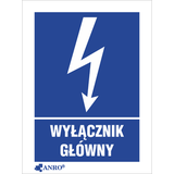 WYŁĄCZNIK GŁÓWNY  148X210 FOLIA SAMOPRZYLEPNA