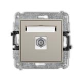 ICON Mechanizm gniazda antenowego pojedynczego typu F (SAT) niklowany taupe