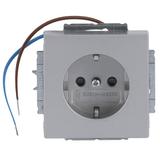 FUTURE Gniazdo SCHUKO Światło nocne orientacyjne, Z dolnym podświetleniem LED aluminiowo srebrny 2CKA002013A5293 ABB