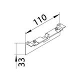 tehalit.SL Maskownica nośnika 20x80 aluminium SL20080AD1 HAGER