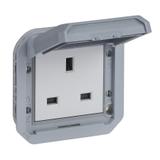 NOWE PLEXO - GN. STD. BRYTYJSKI 2P +Z ZACISKI ŚRUB MECHANIZM 13A-250V SZARE 069585L LEGRAND