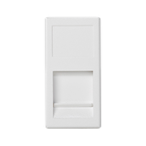 Simon Connect Płytka K45/2 1x RJ z osłoną 225x45mm uniwersalna czysta biel KA76/9 KONTAKT