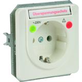 Ogranicznik przepięć NSM-Protector, w formie gniazda, wersja niemiecka (schuko), biel tytanowa (tita