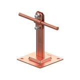 AN-11G/CU/-N Uchwyt na płytce stalowej H=12cm Z-śruba /CU/