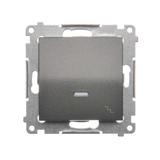 Simon 54 Łącznik schodowy z podświetleniem LED 10A 250V szybkozłączka antracyt DW6L.01/48 KONTAKT