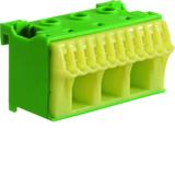 QuickConnect Blok samozacisków ochronny zielony 3x16 +11x4mm2 szer. 60mm KN14E HAGER