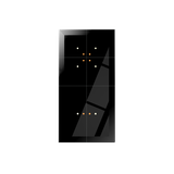 Dotykowy panel szklany podwójny 6 pól dotykowych czarny GP-24-B F&F