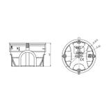 ZZ60KFw ,  Puszka podtynkowa do łączenia O 60, płytka, z wkrętami, pomarańczowy