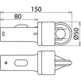 Zakończenie drążka z oczkiem Alu