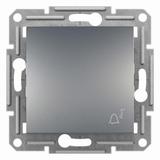 Asfora, przycisk dzwonek, bez ramki, stal