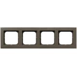 SONATA Ramka poczwórna - kolor czekoladowy metalik