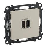 VALIF:K ŁADOWAR 2XUSB A+C 3A, Legrand