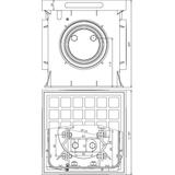 Studzienka probiercza UF 197x197x204 mm z zaciskiem St/tZn, tworzywo sztuczne