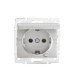 Gniazdo z uziemieniem, IP-44, Schuko LOGI 02-1230-143 srebrny 25205 KANLUX