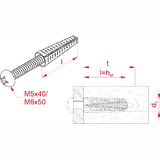 MKR8x38 Kołek rozporowy
