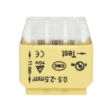 Złączka instalacyjna wciskana 6-przewodowa; Dwurzędowa; Na drut 0,75-2,5mm2; IEC 300V/24A; 10 szt. O