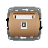 TREND Gniazdo pojedyncze USB A-B 2.0 złoty metalik 8GUSB-3 KARLIK