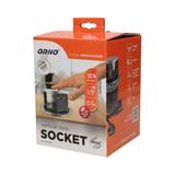Gniazdo okrągłe wysuwane z blatu 3x250V AC +2xUSB z przewodem 1,5m, INOX