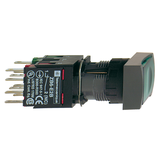 Harmony XB6 Przycisk Podświetlany Zielony Wystający 1Z + 1R 12-24V AC/DC Prostokątny XB6DW3B5B Schneider