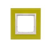 Simon 54 Nature Ramka 1-krotna Nature-Szkło LIMONKOWY SORBET IP20/IP44* (*IP44-należy zastosować uszczelkę ramki DUN1) DRN1/90 KONTAKT